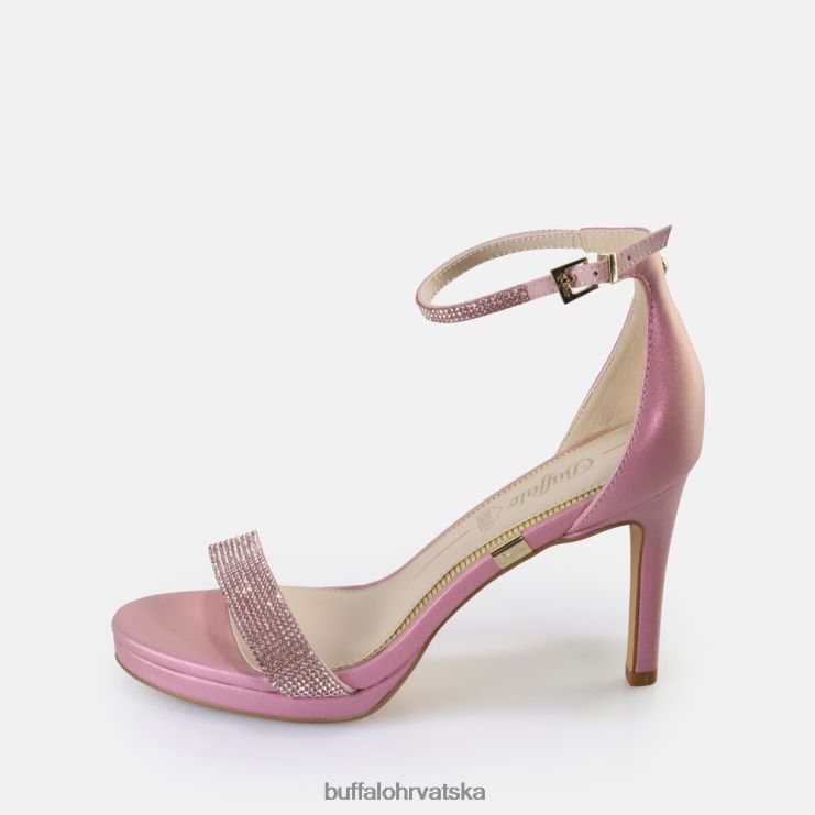 roza metalik Buffalo monroe 2 veganske sandale na petu |sandale TDD6T231